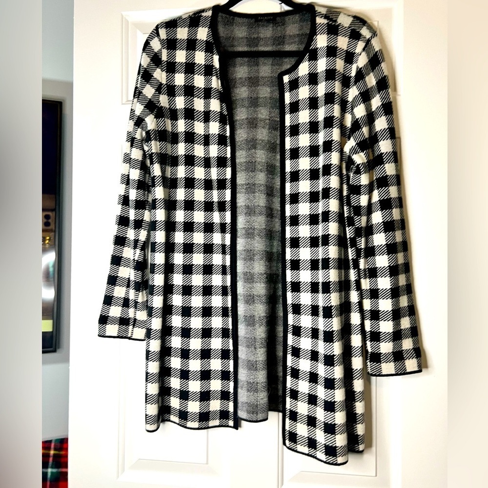 LP Talbots Black and White Sweater